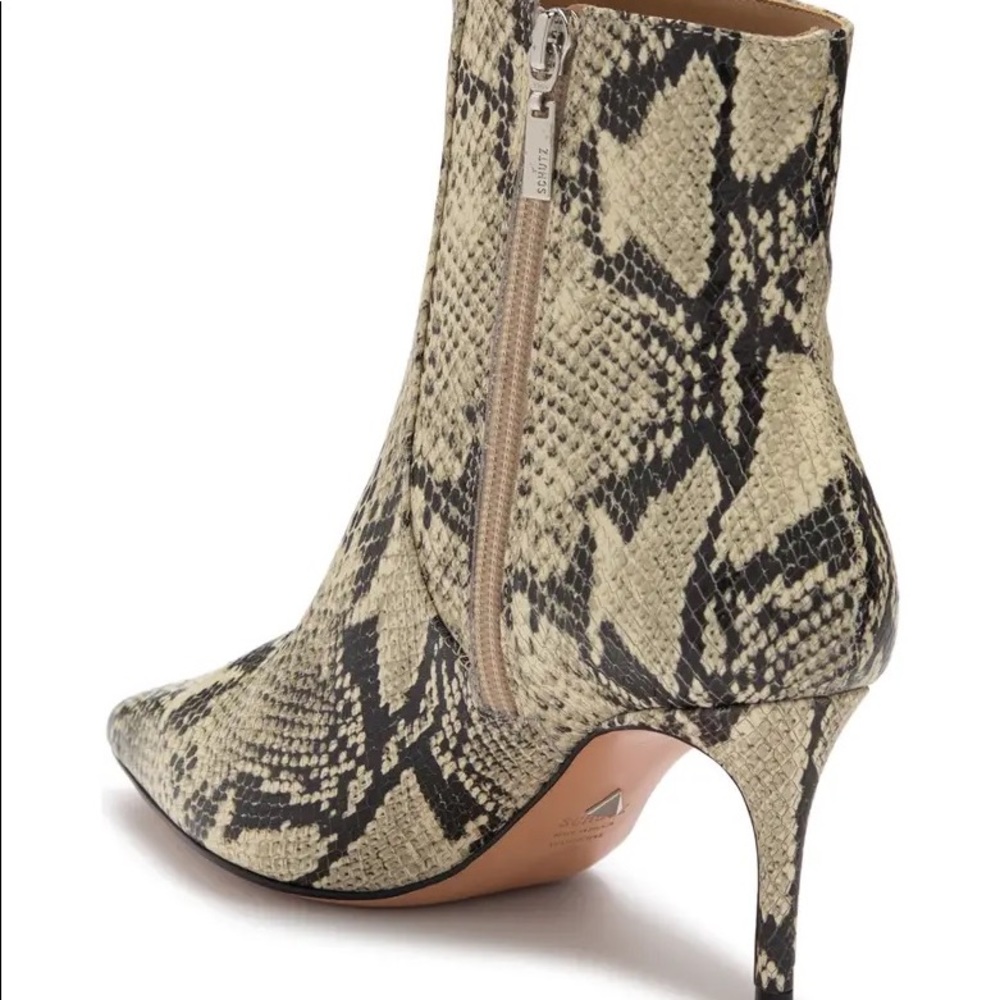 Womens Snakeskin Embossed Boots - Picture 3 of 8